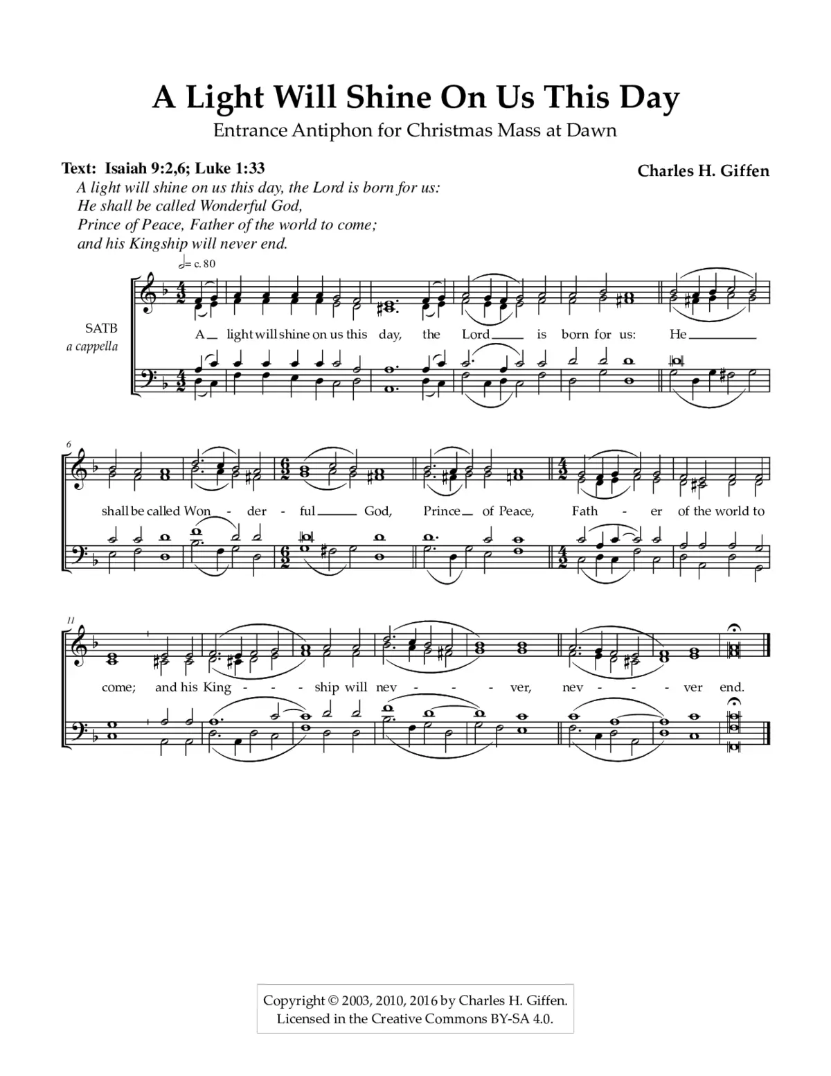 A light will shine on us this day - Page 1