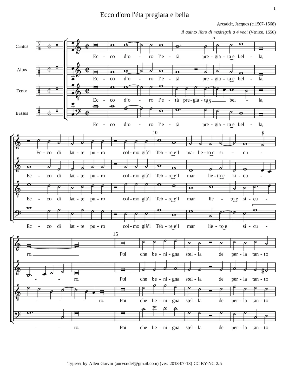 Ecco d'oro l'età - Page 1