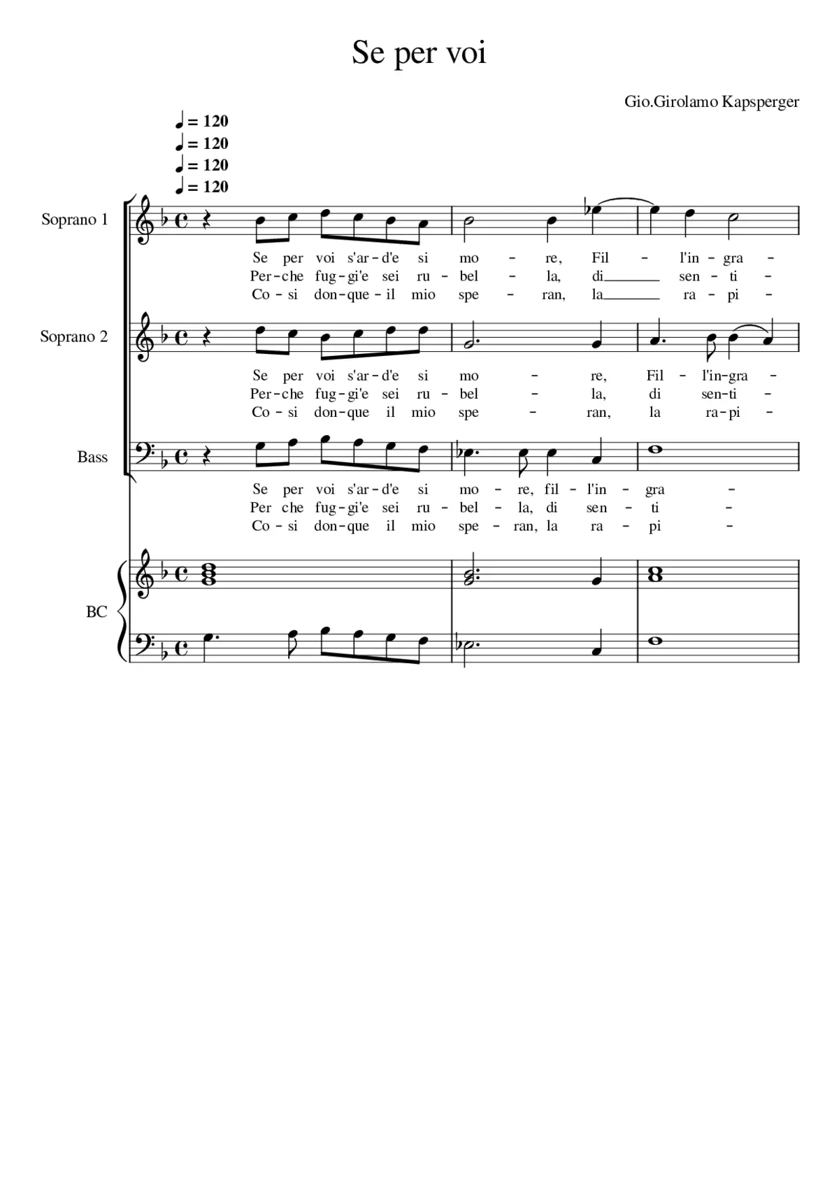 Se per voi - Page 1