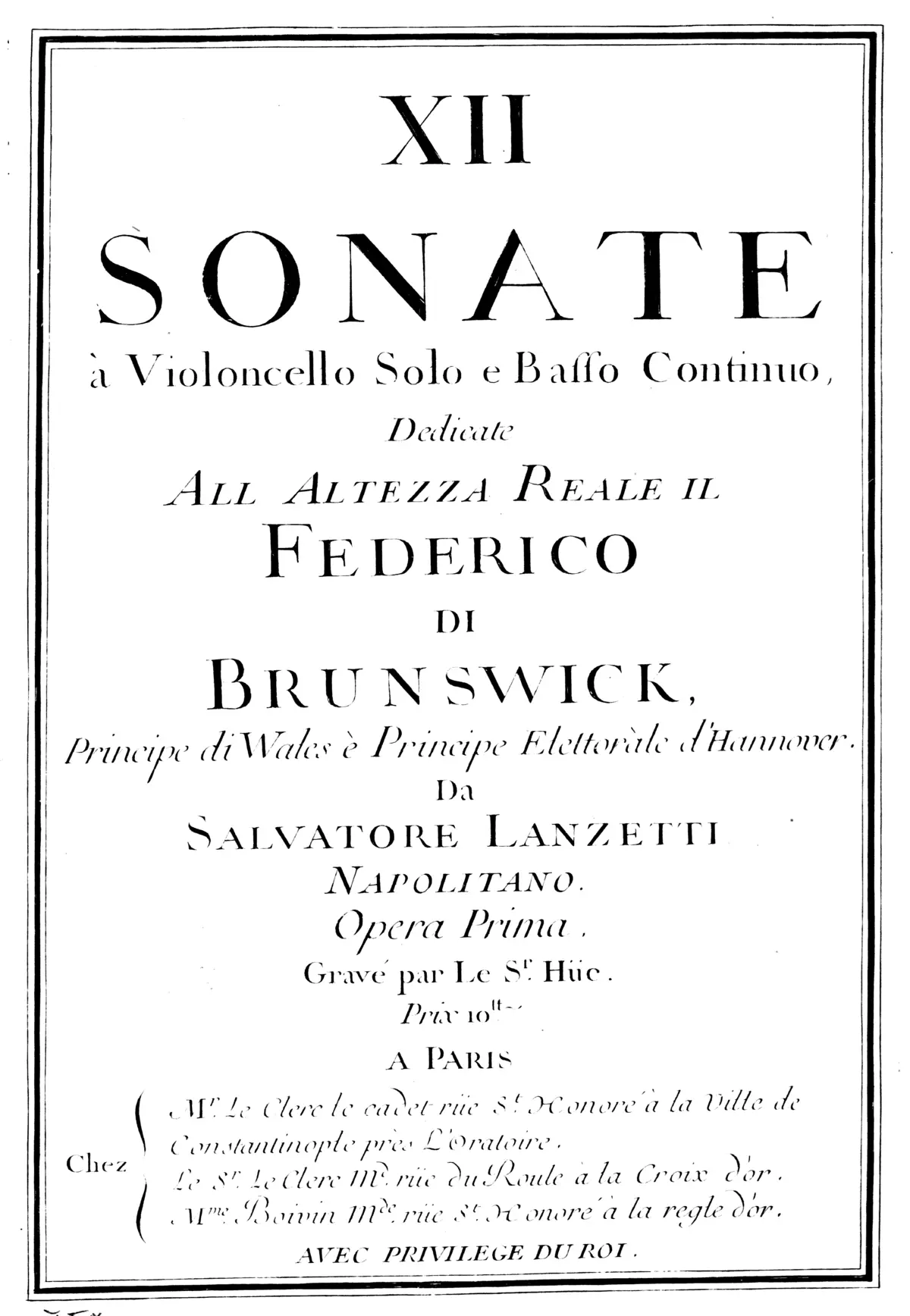 12 Sonatas for Cello and Continuo - Page 1