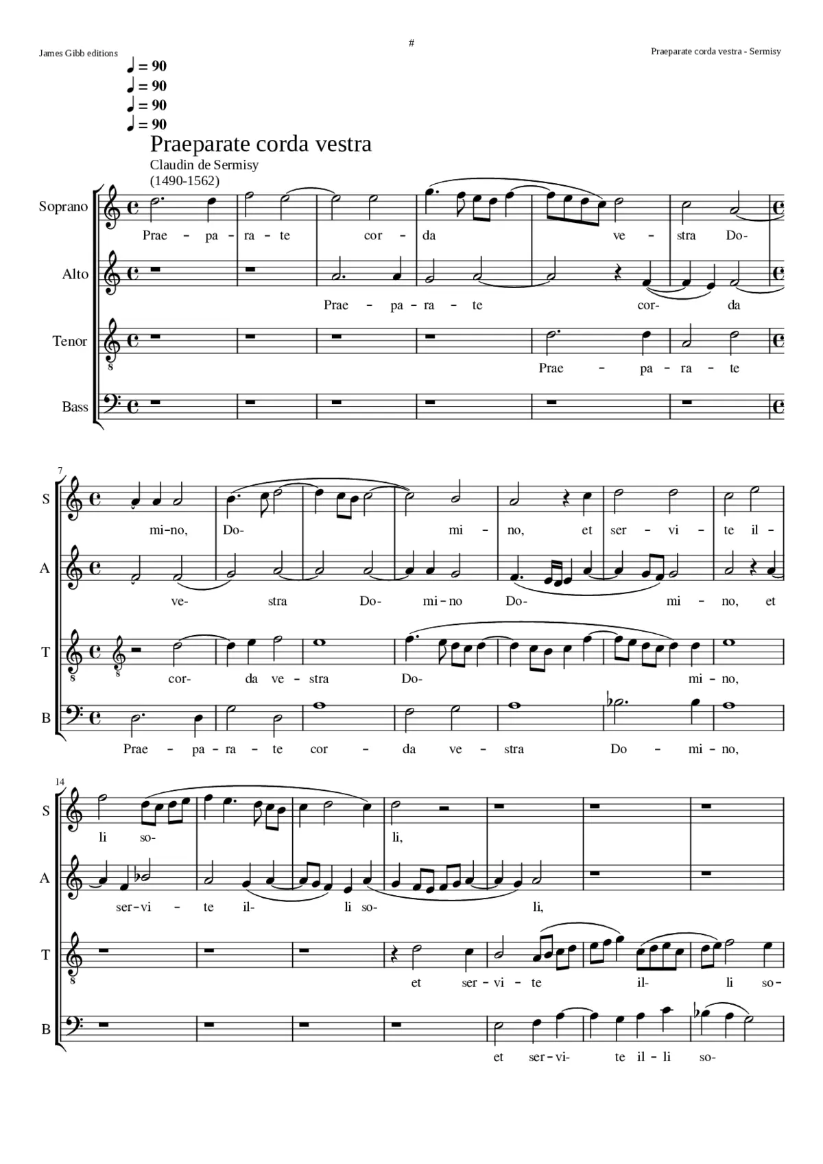 Praeparate corda vestra - Page 1