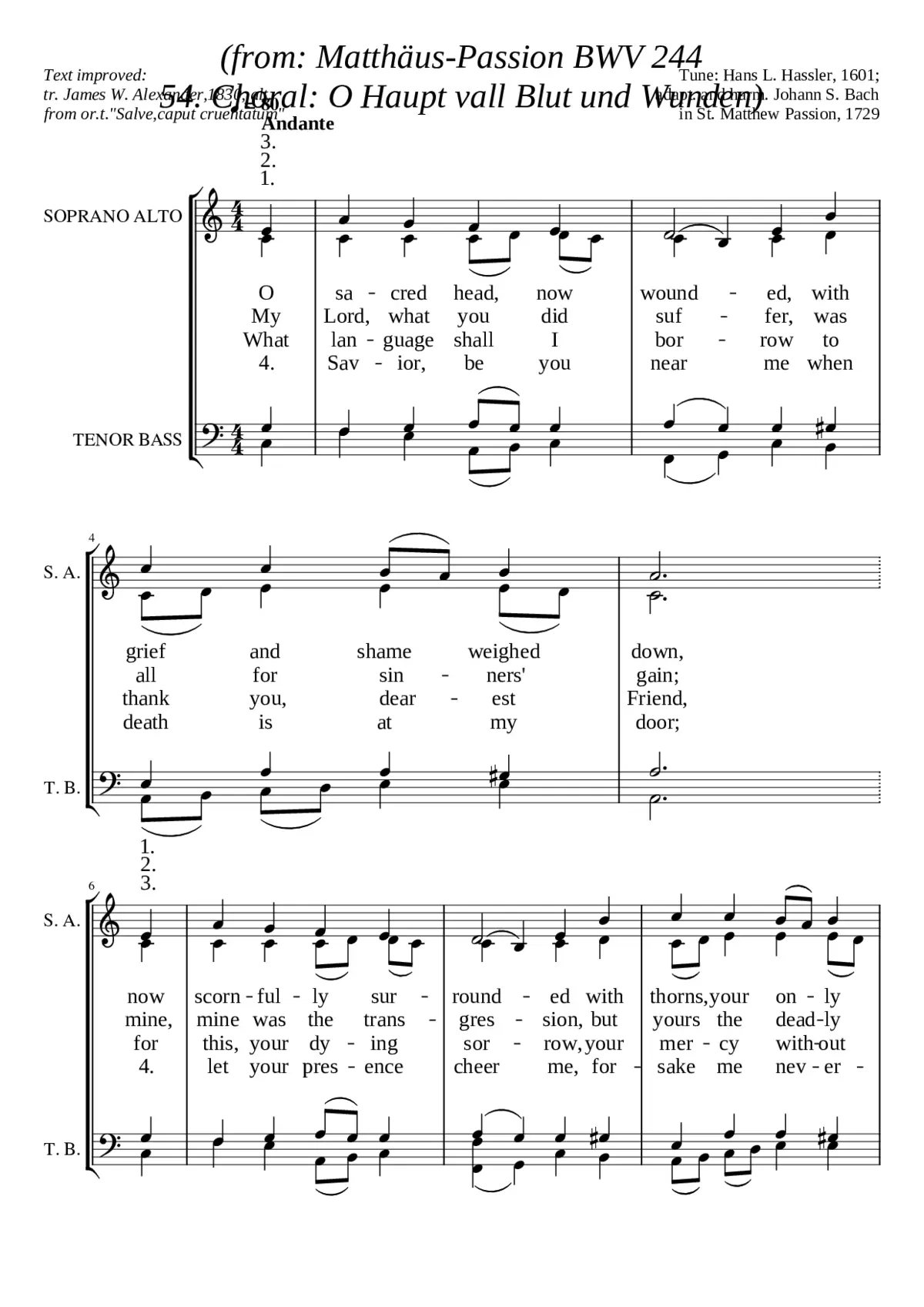O sacred head - Page 1