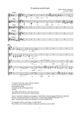 O sacrum convivium à 5 (II)