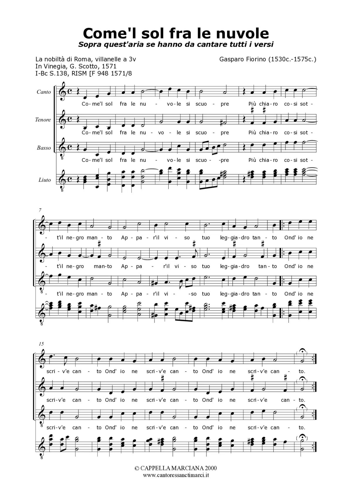 Come il sol fra le nuvole - Page 1