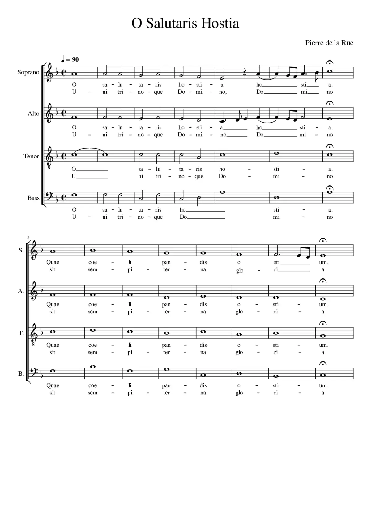 Missa O salutaris hostia - Page 1