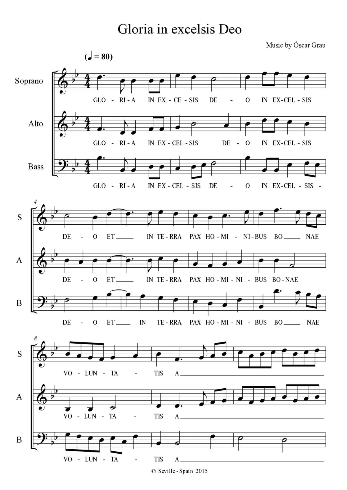 Gloria in excelsis Deo a 3 - Page 1
