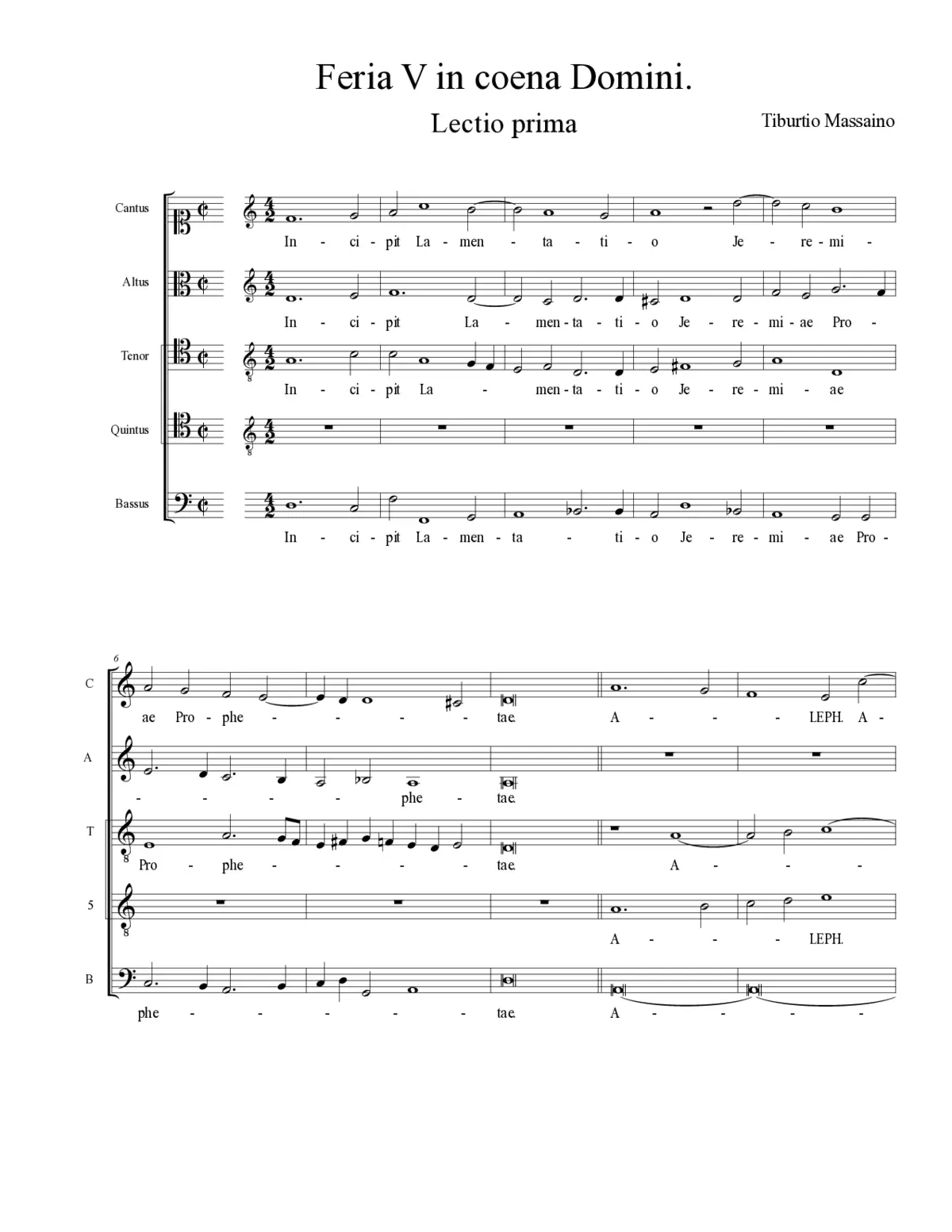 Feria V in coena Domini - Page 1