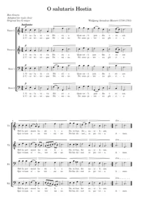 O Salutaris Hostia Mozart - TTBB