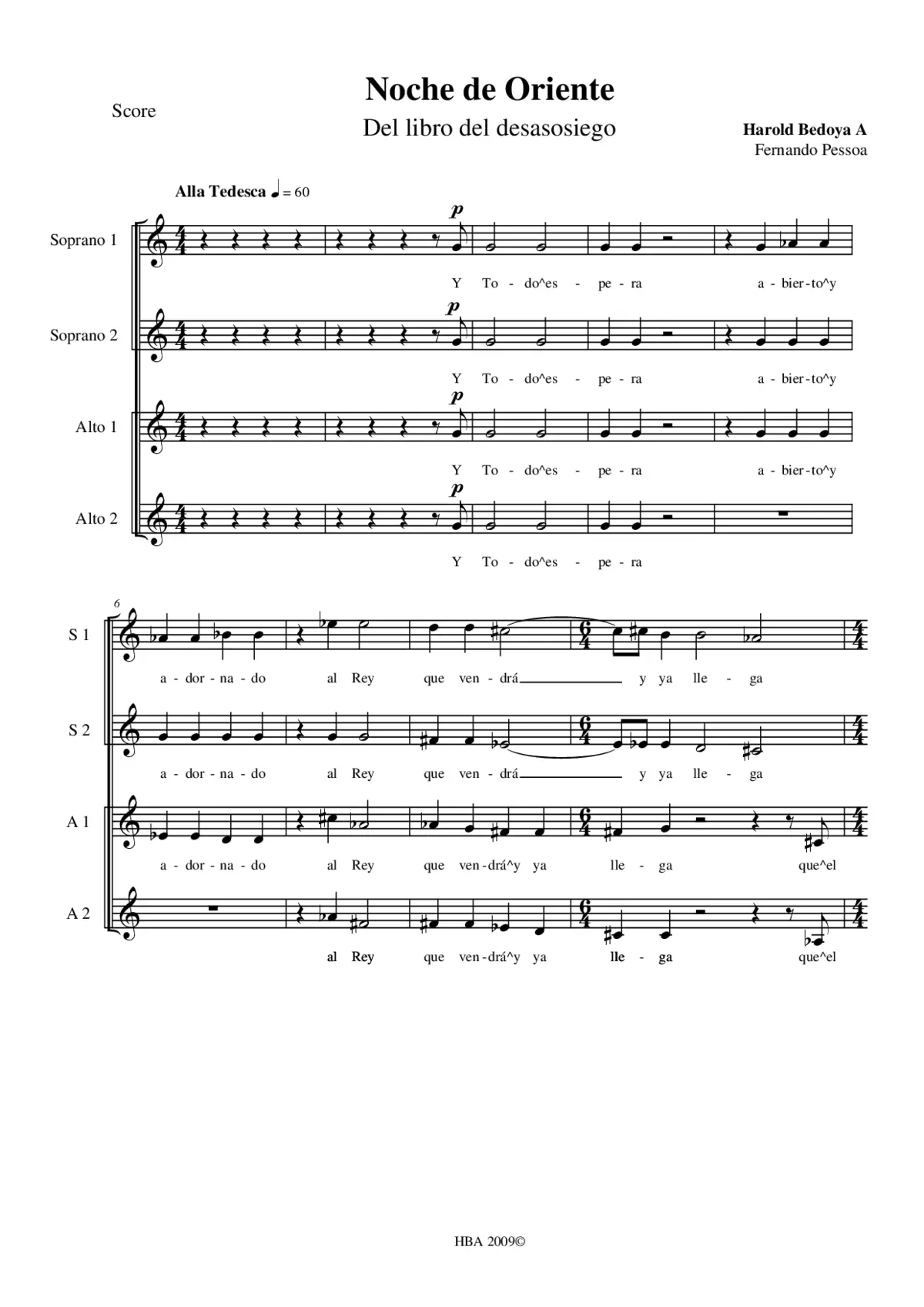 3 Miaturas para coro femenino - Page 1