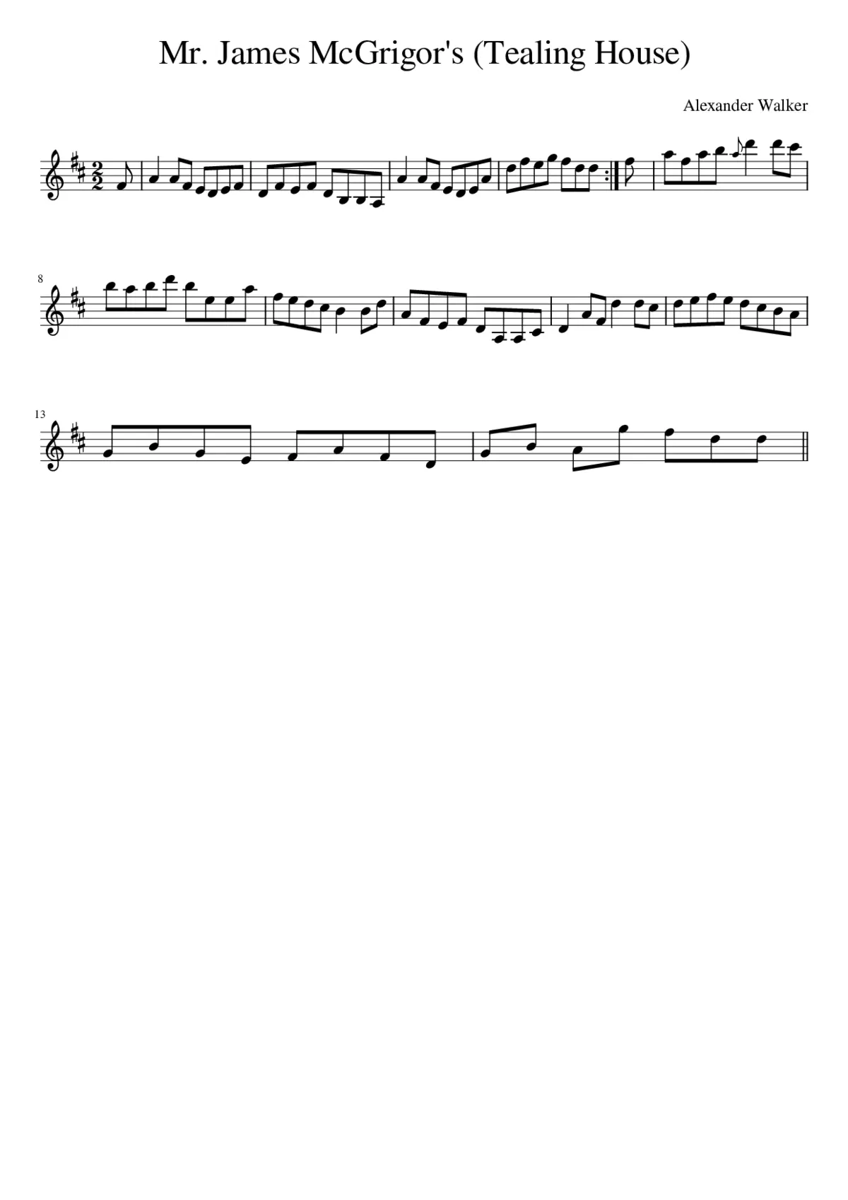 Mr. James McGrigor's (Tealing House) - Page 1