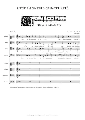 Pseaume 48 - C'est en sa tres-saincte Cité