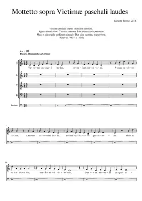 Mottetto sopra Victimæ paschali laudes