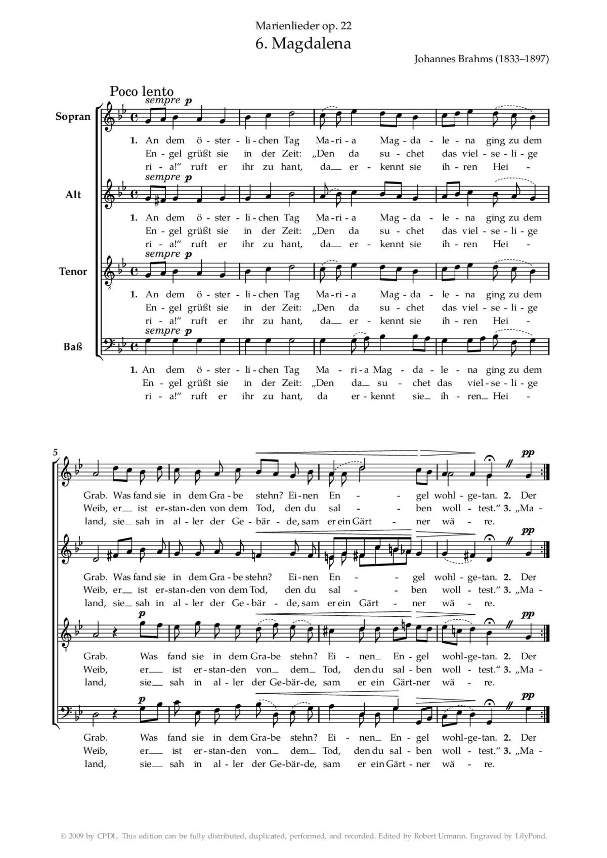 Magdalena, Op. 22, No. 6 - Page 1