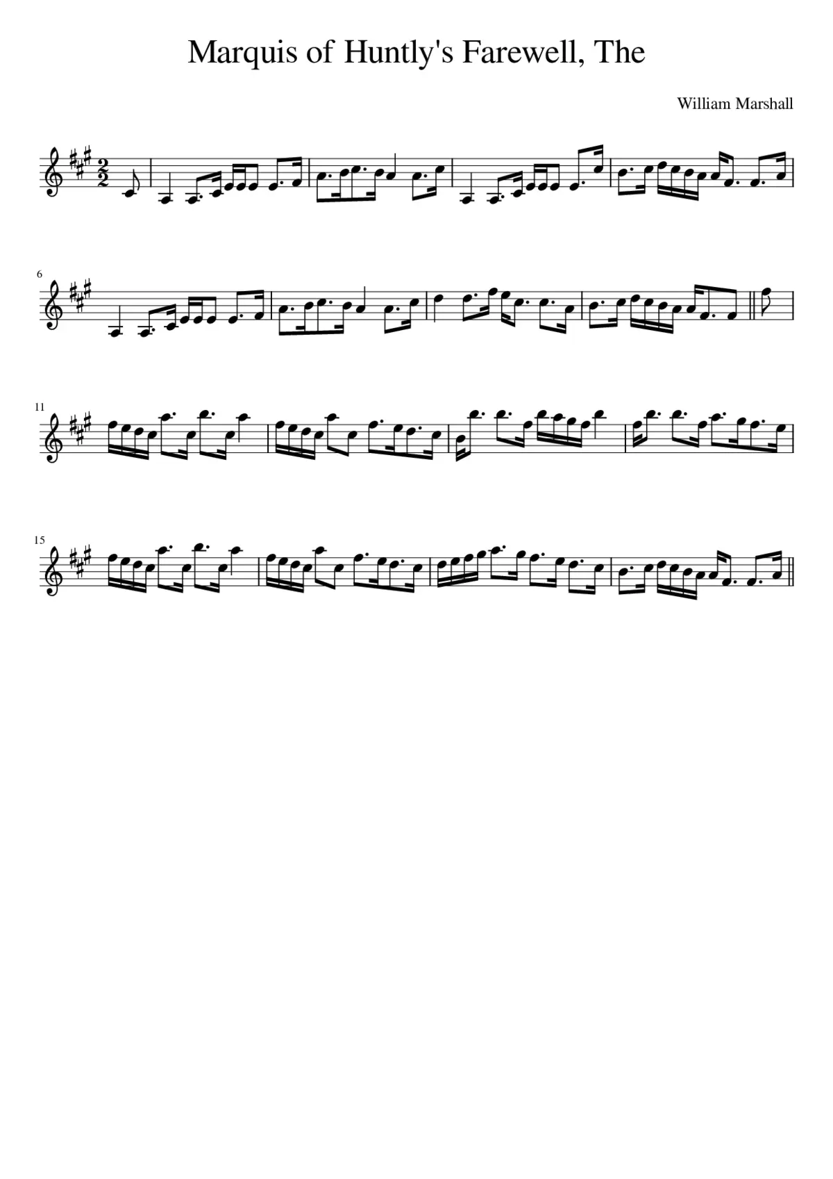 The Marquis of Huntly's Farewell - Page 1