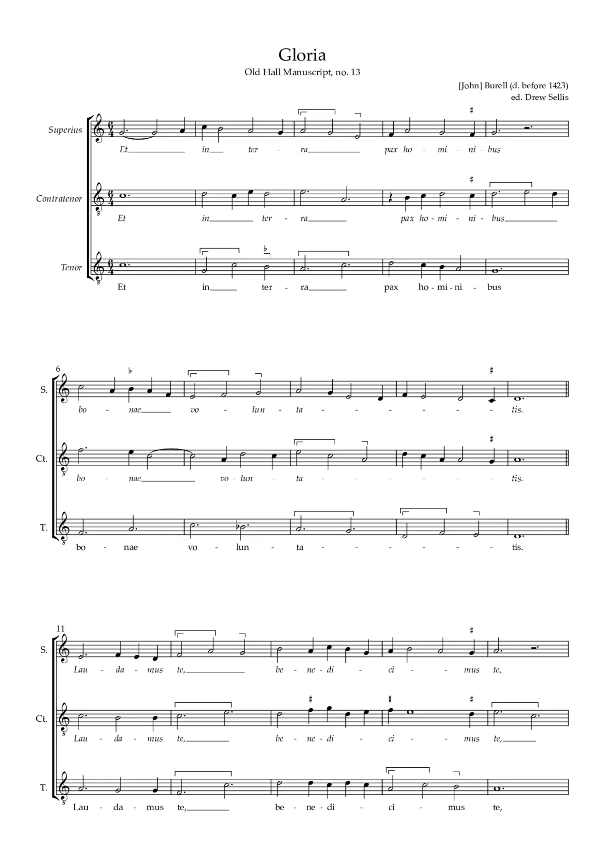 Gloria, Old Hall 12 - Page 1
