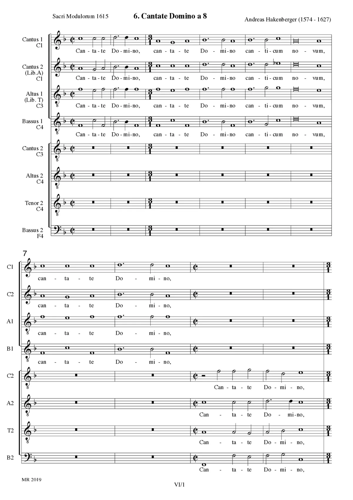 Cantate Domino - Page 1