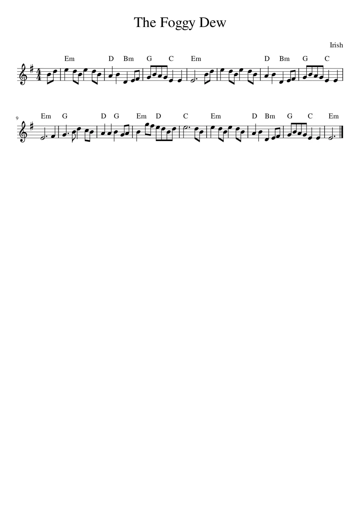 the foggy dew - Page 1