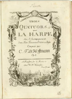 3 Quatuors pour la Harpe Avec L'Accompagnement d'une Flute Traversiere, Violon &amp; Basse