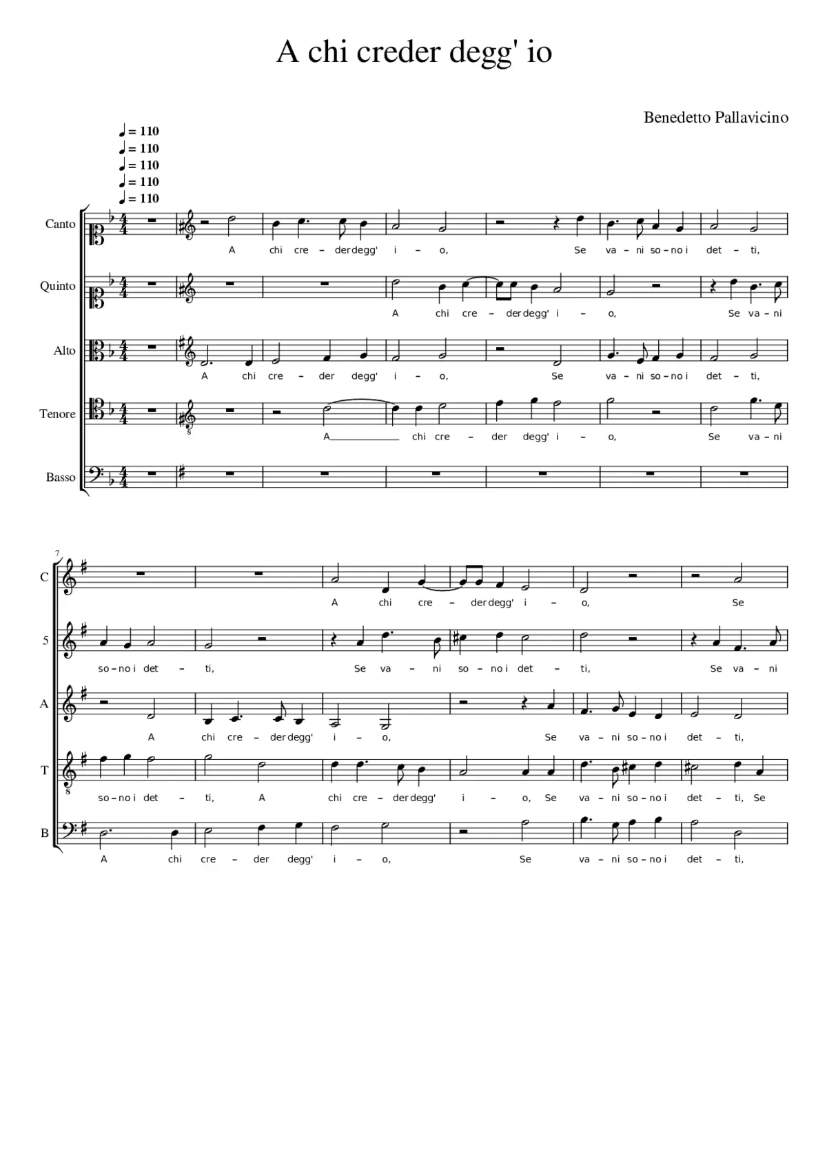 A chi creder degg' io - Page 1