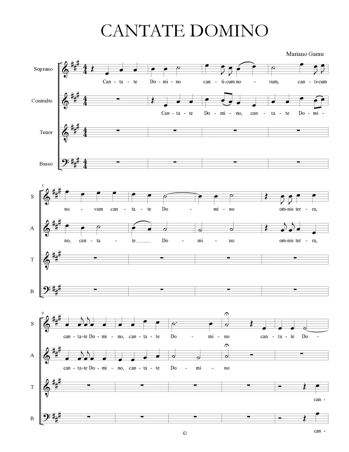 Cantate Domino III - Page 1