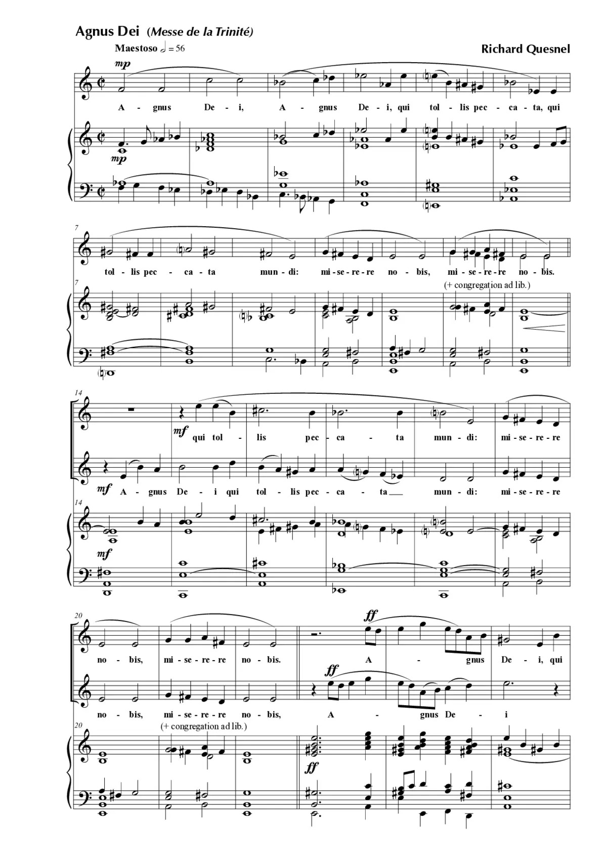 Agnus Dei - Messe de la Trinité - Page 1