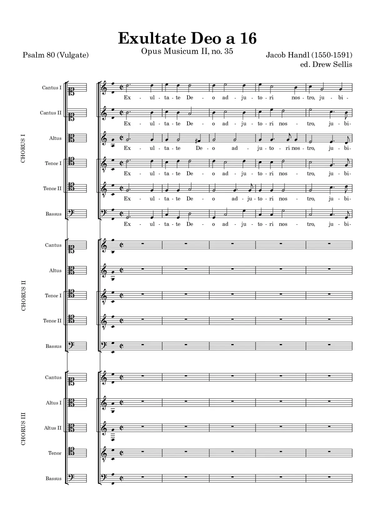 Exultate Deo a 16 - Page 1