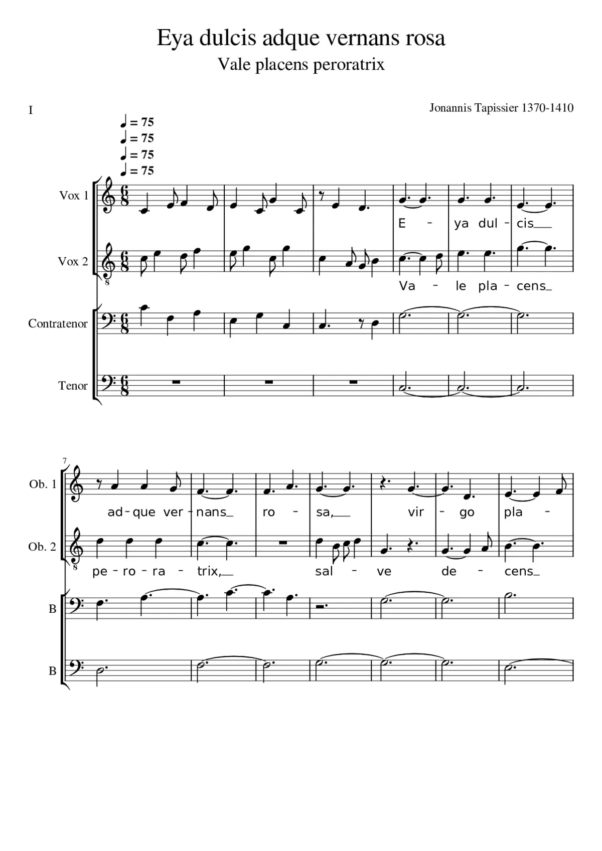 Eya dulcis adque vernans rosa - Page 1