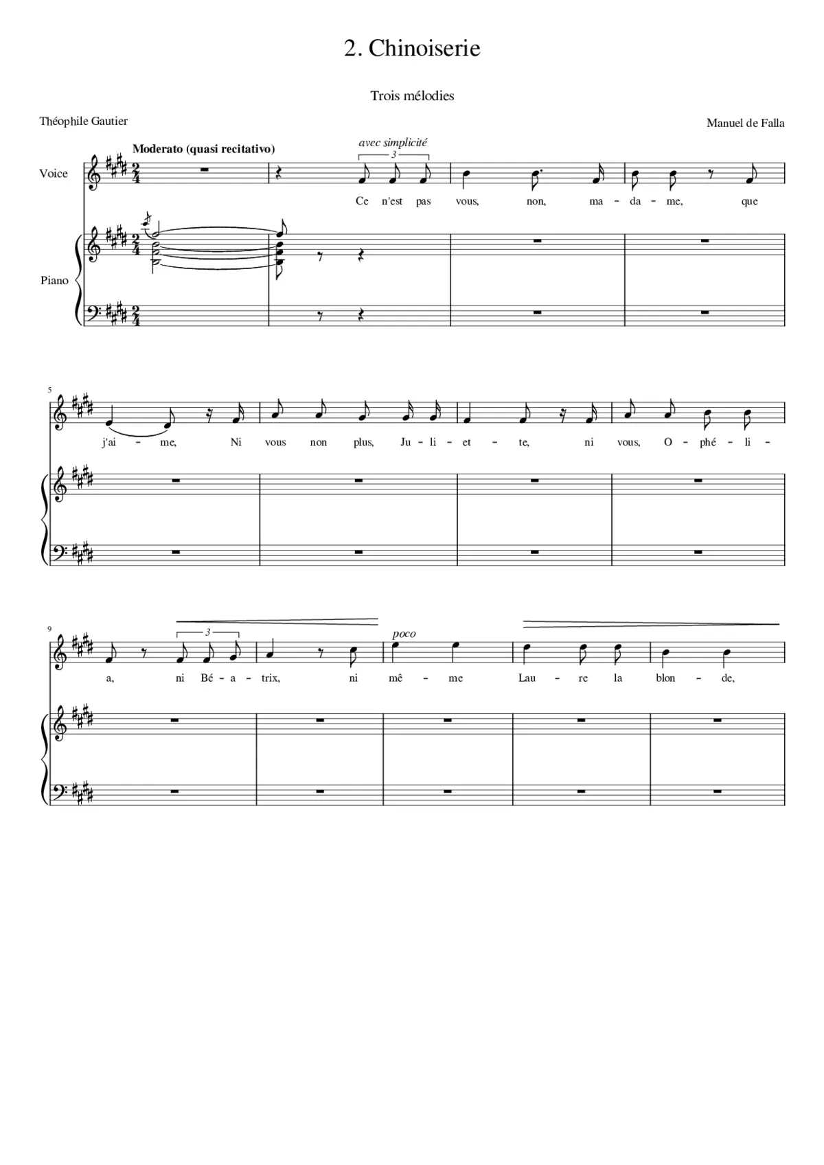 2. Chinoiserie De Falla - Page 1