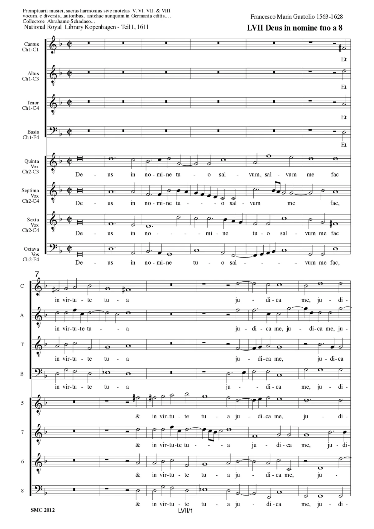 Deus in nomine tuo a 8 - Page 1