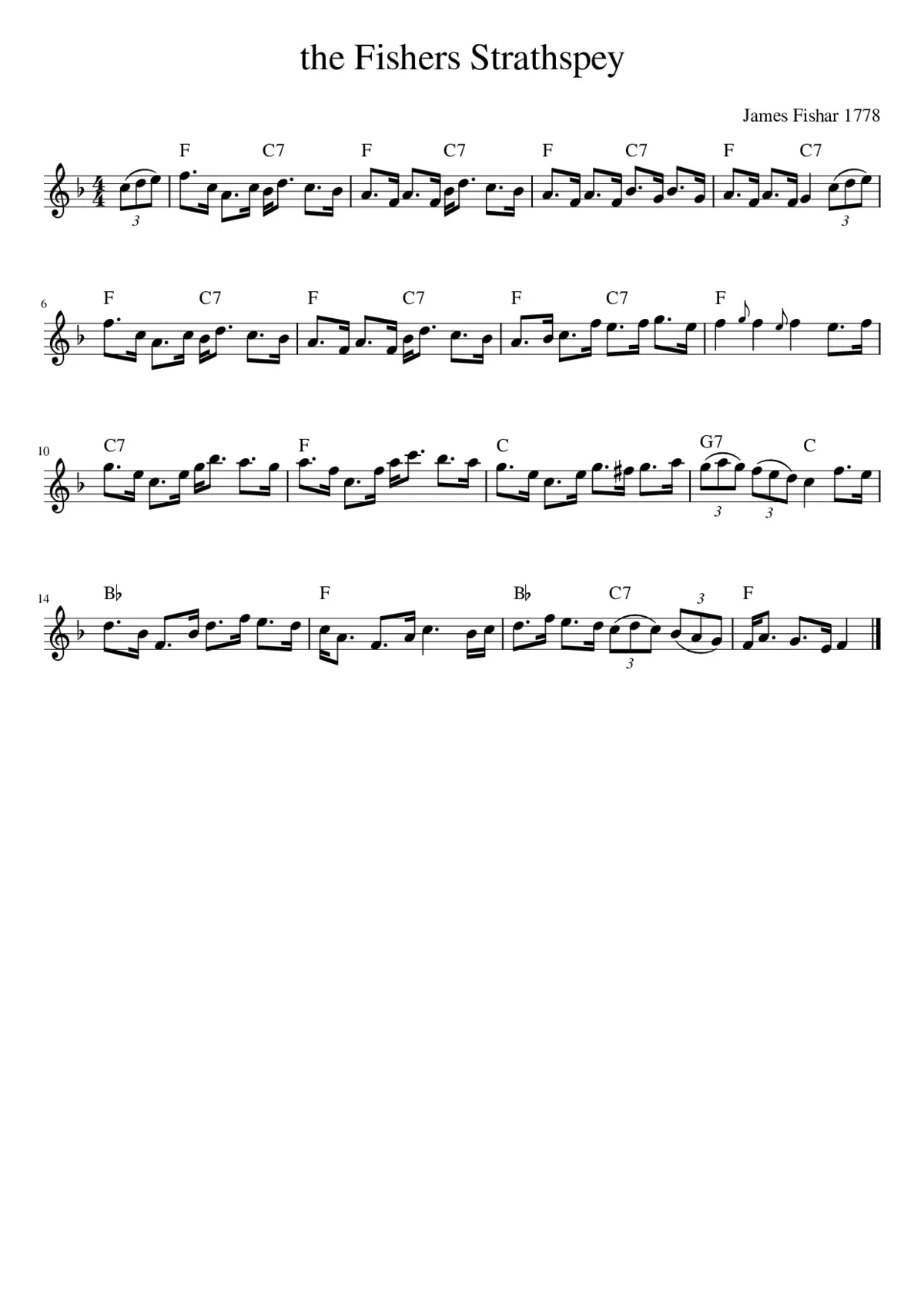 the Fishers Strathspey - Page 1