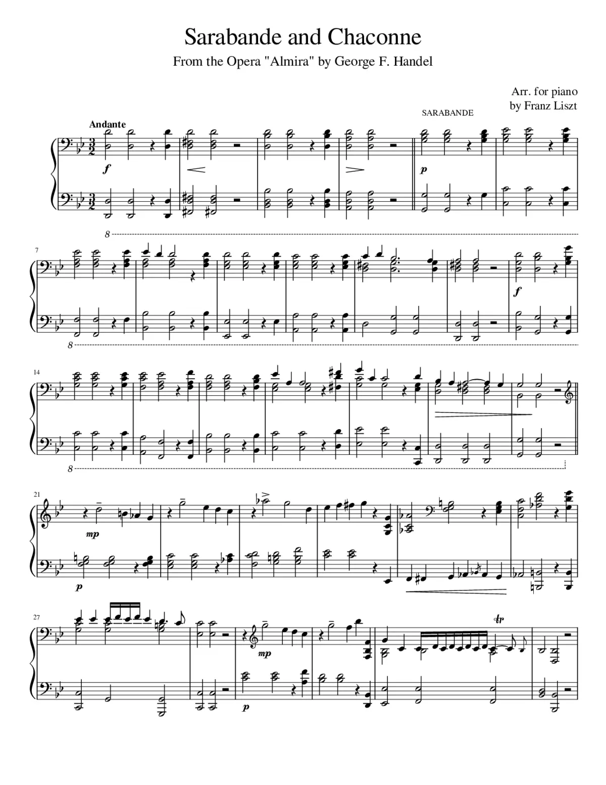 Sarabande and Variations - Page 1