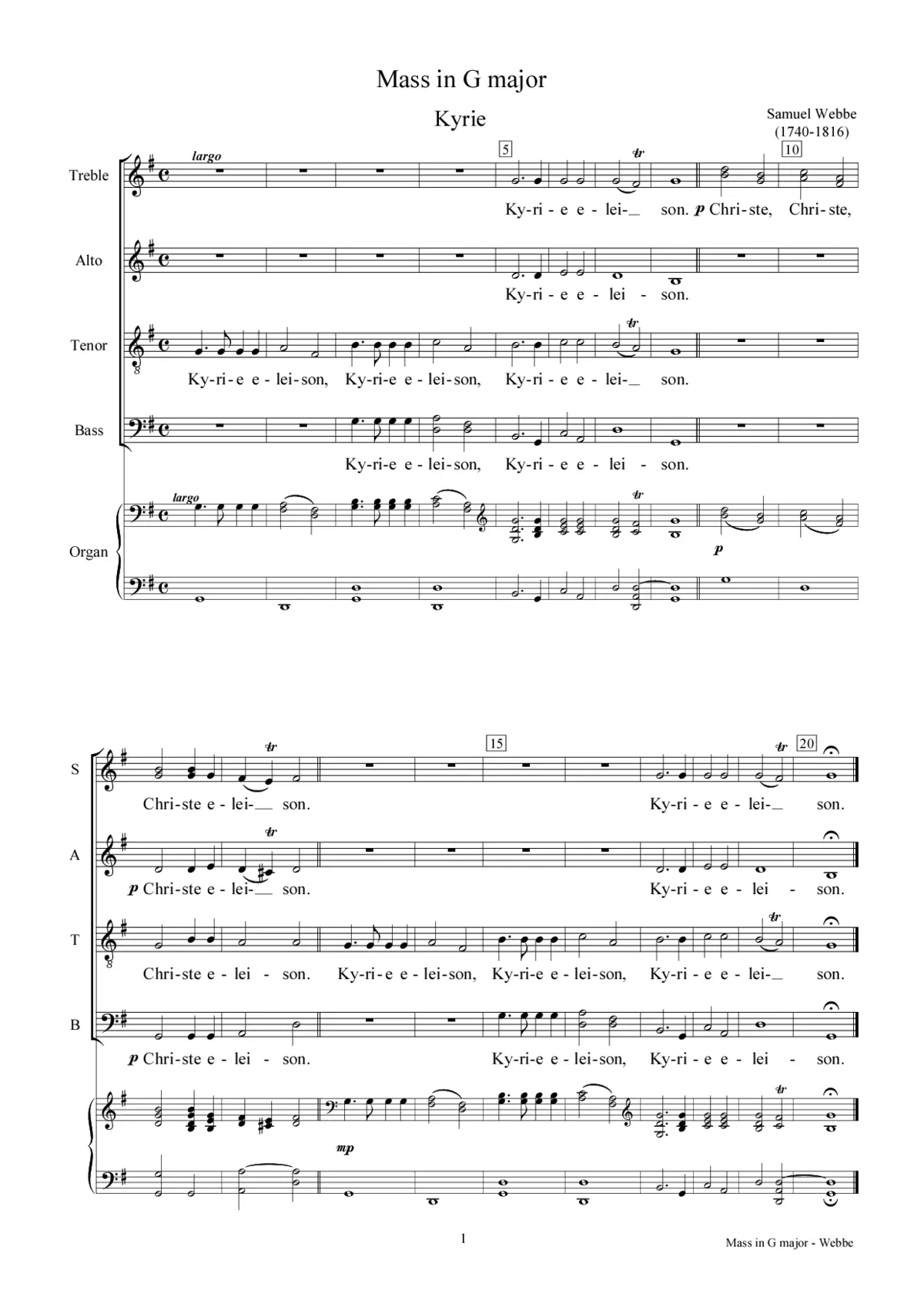 Mass in G major - Page 1
