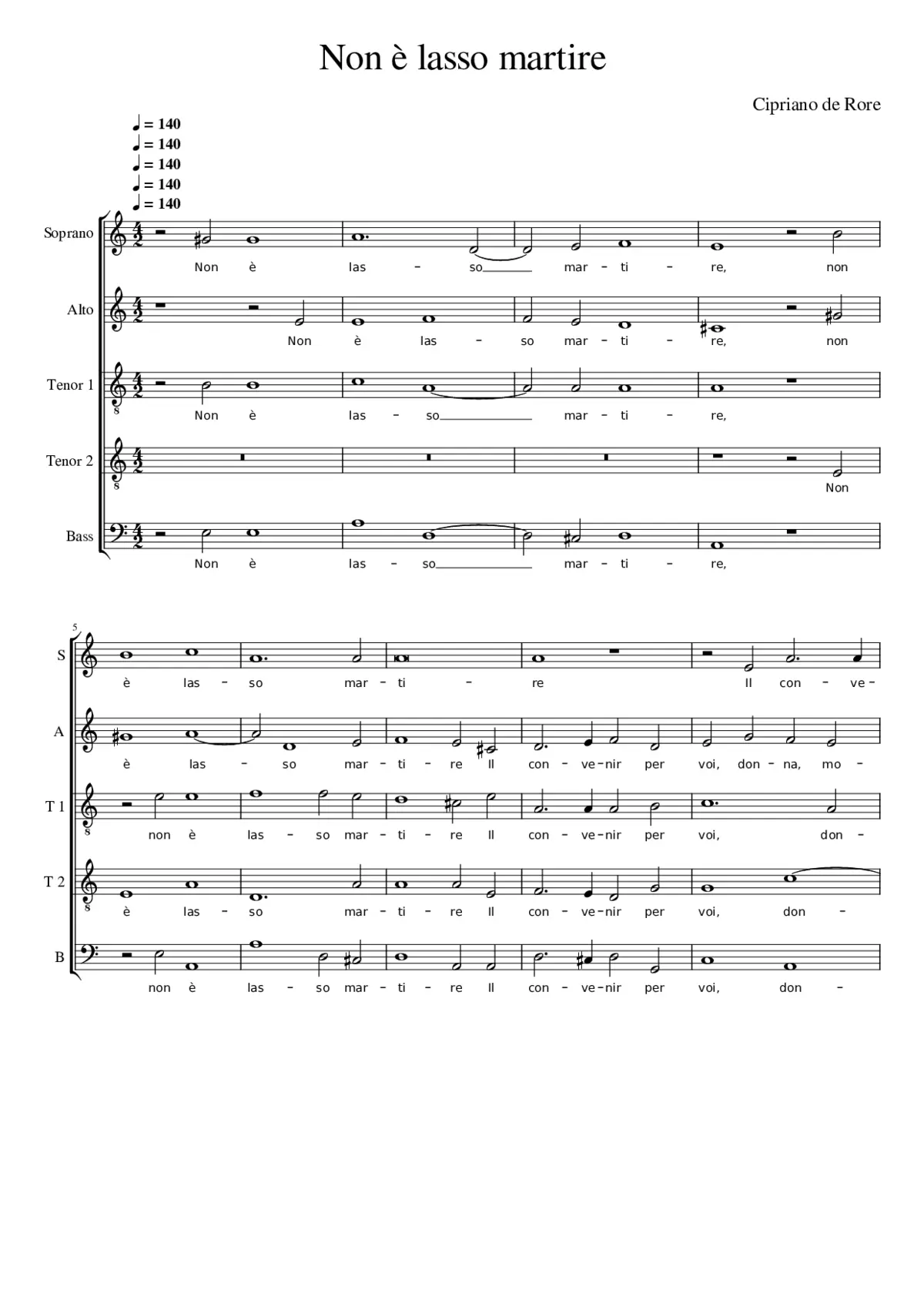 Non è lasso martire - Page 1