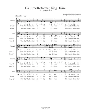 Hail, the Redeemer, King divine