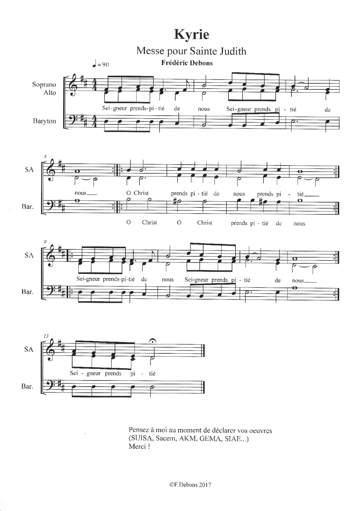 Messe pour Sainte Judith - Page 1