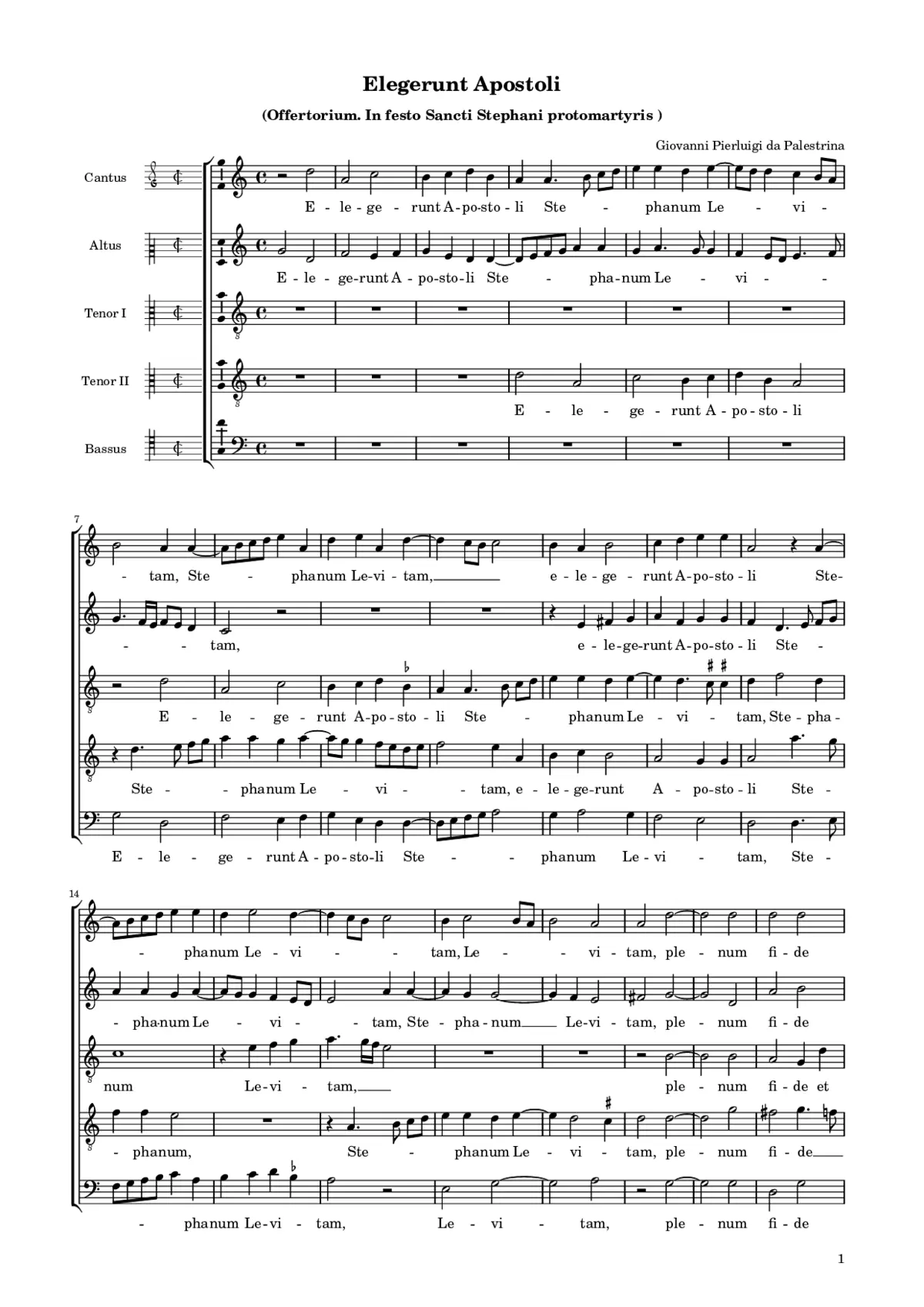 Elegerunt Apostoli - Page 1