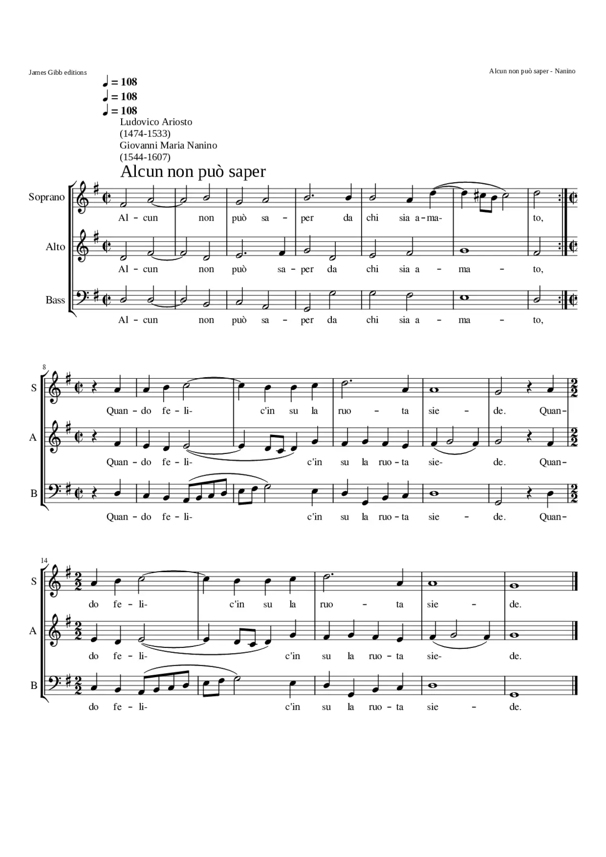 Alcun non può saper - Page 1