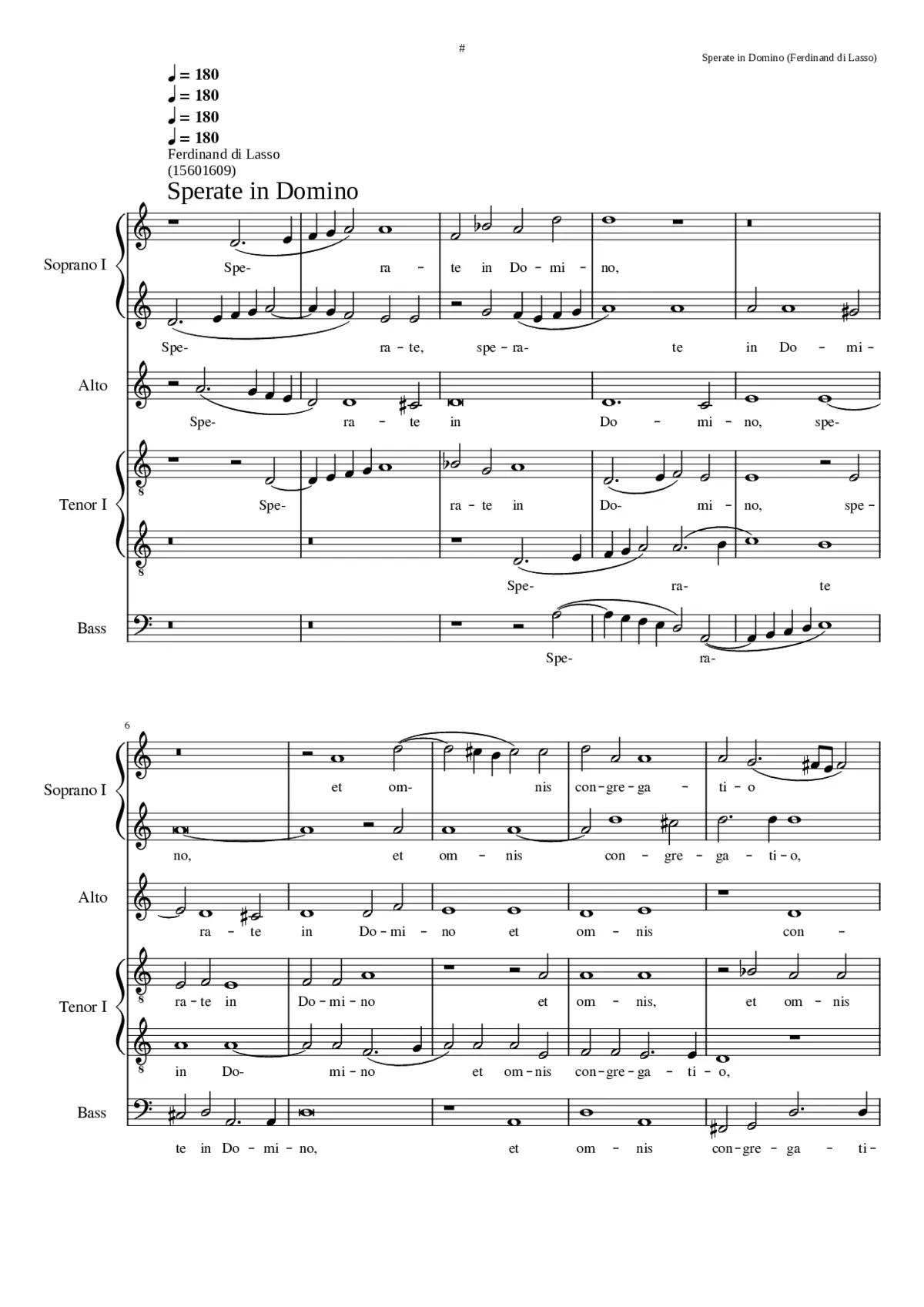 Sperate in Domino - Nolite sperare - Page 1