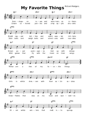 My Favorite Things (from The Sound of Music)