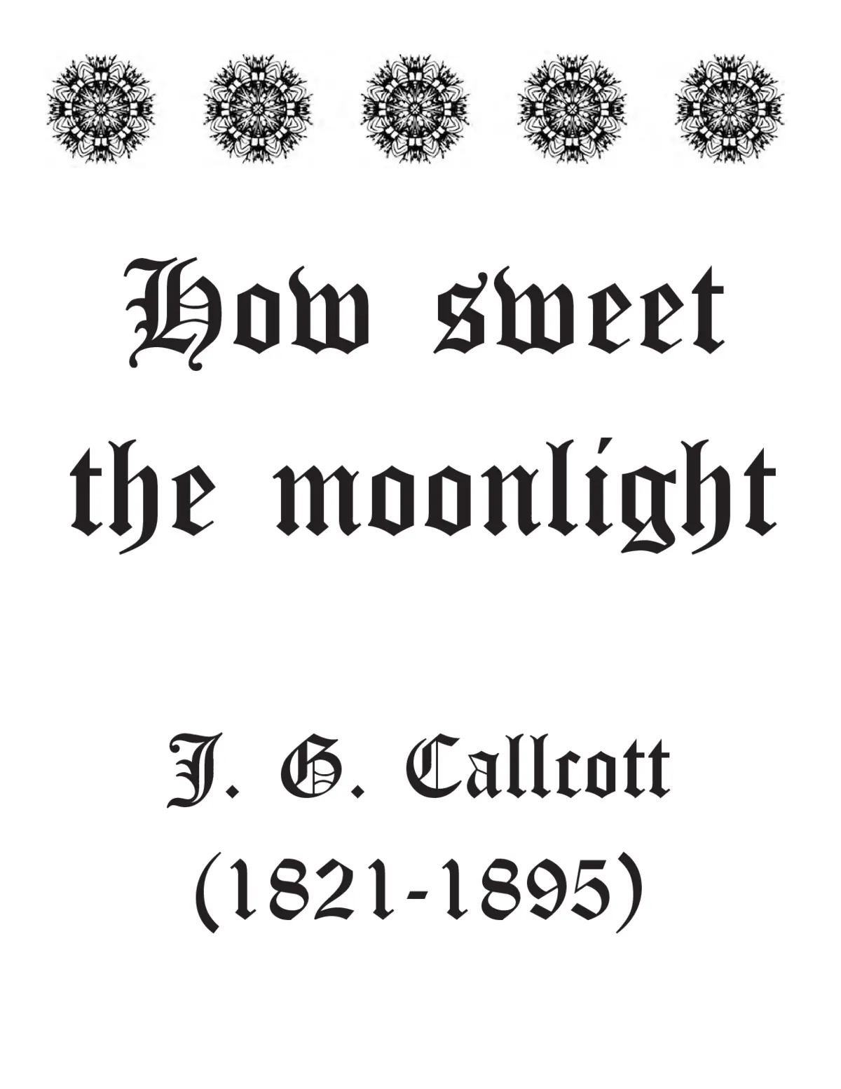 How sweet the moonlight - Page 1