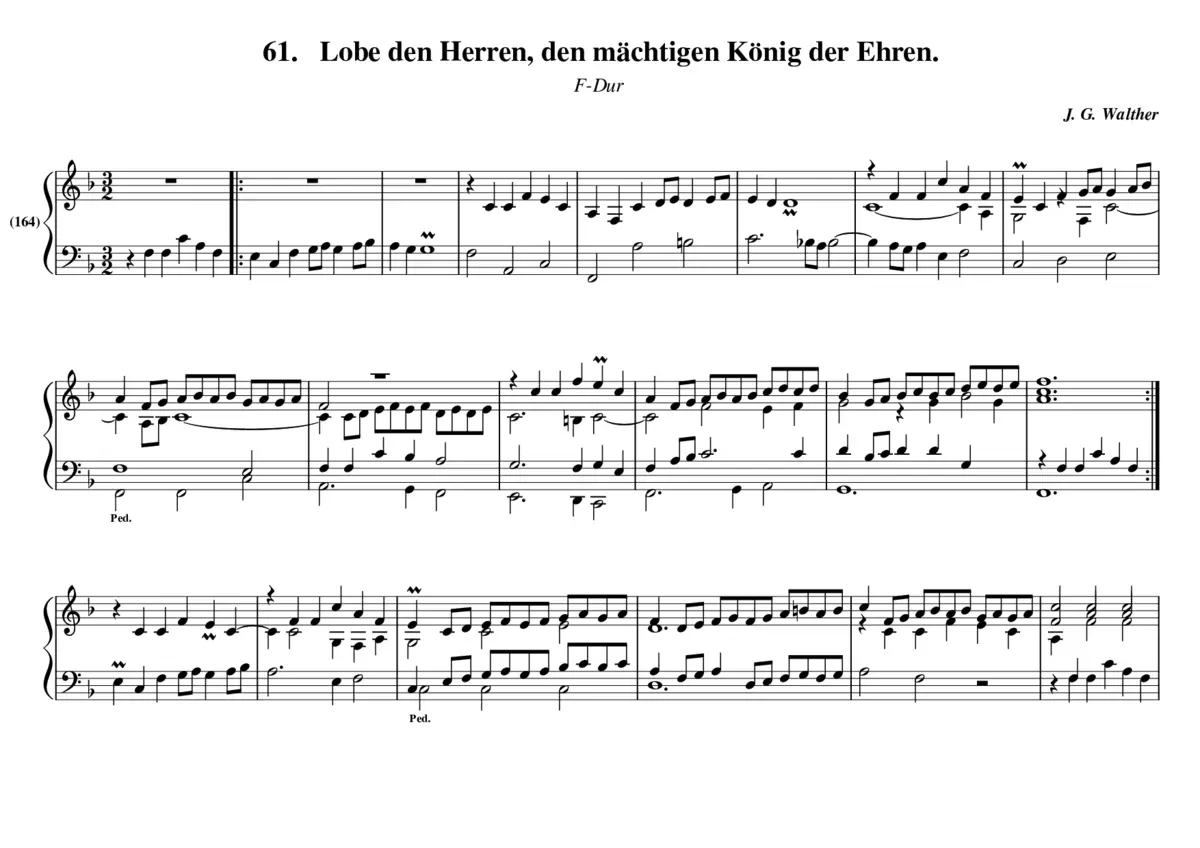 Chorale Prelude on Lobe den Herrn den mächtigen König der Ehren. - Page 1