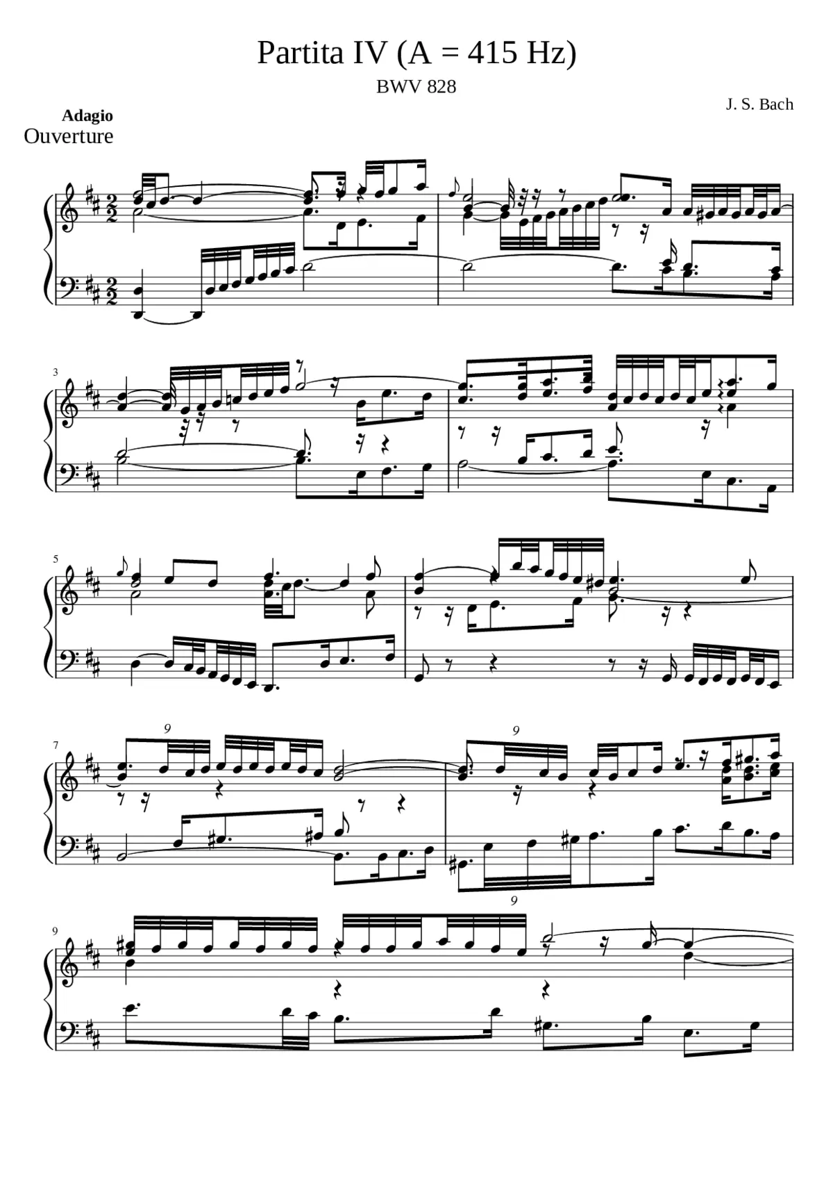 Partita in D major BWV 828 - Page 1