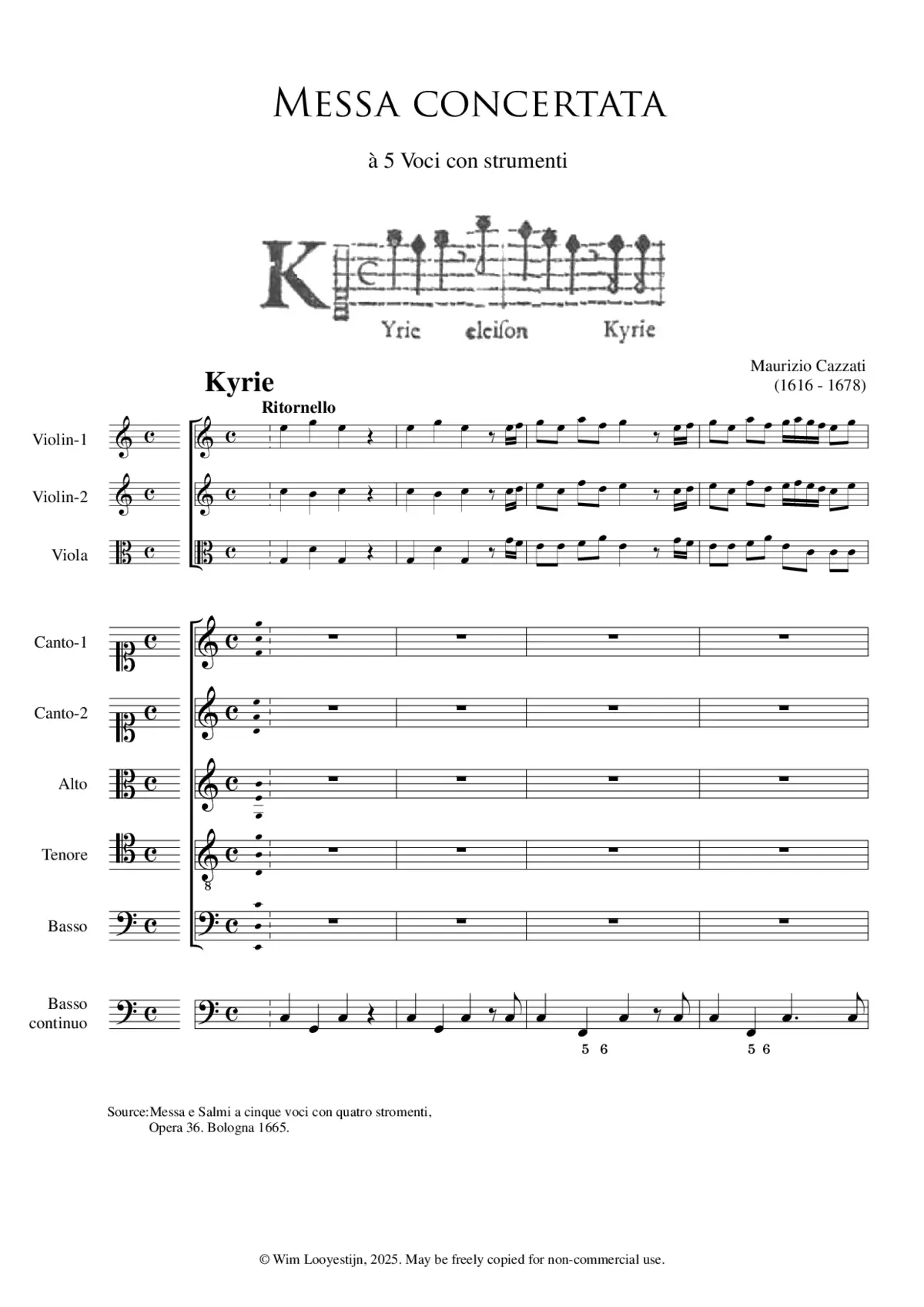 Messa concertata a 5 - Page 1