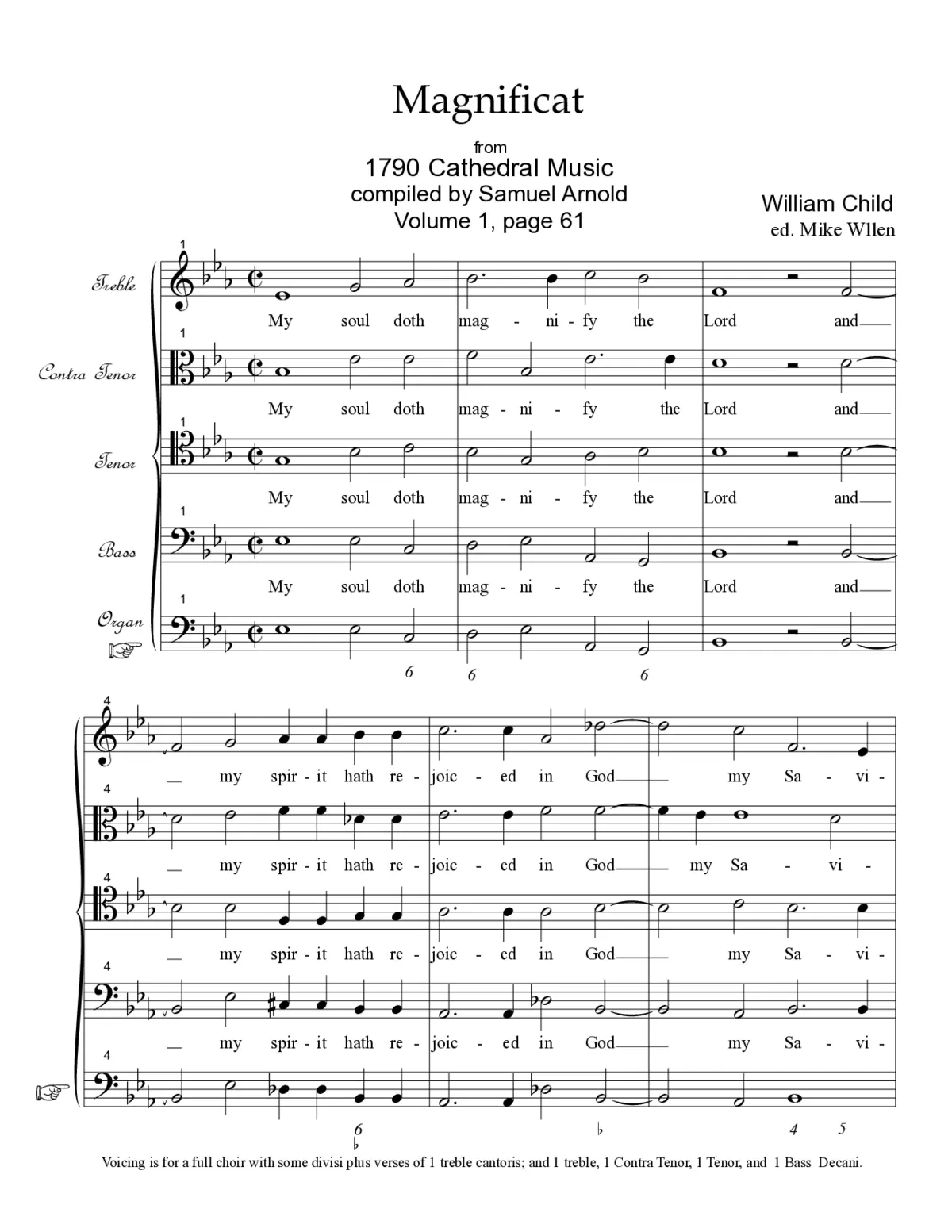 Magnificat and Nunc dimittis in E flat - Page 1