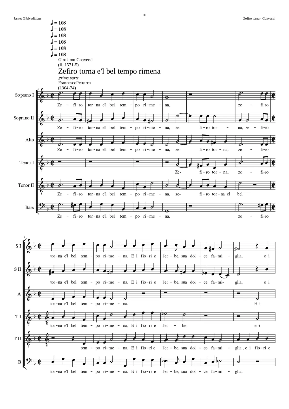 Zefiro torna e il bel tempo rimena - Page 1