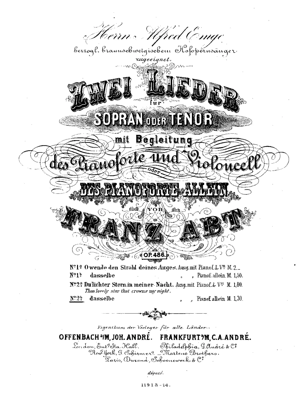 2 Lieder - Page 1