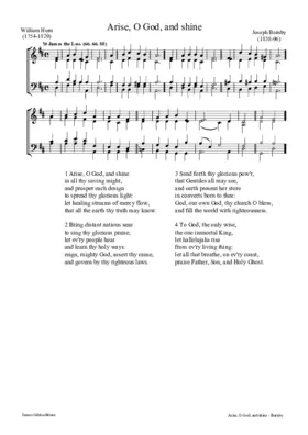 Arise, O God, and shine