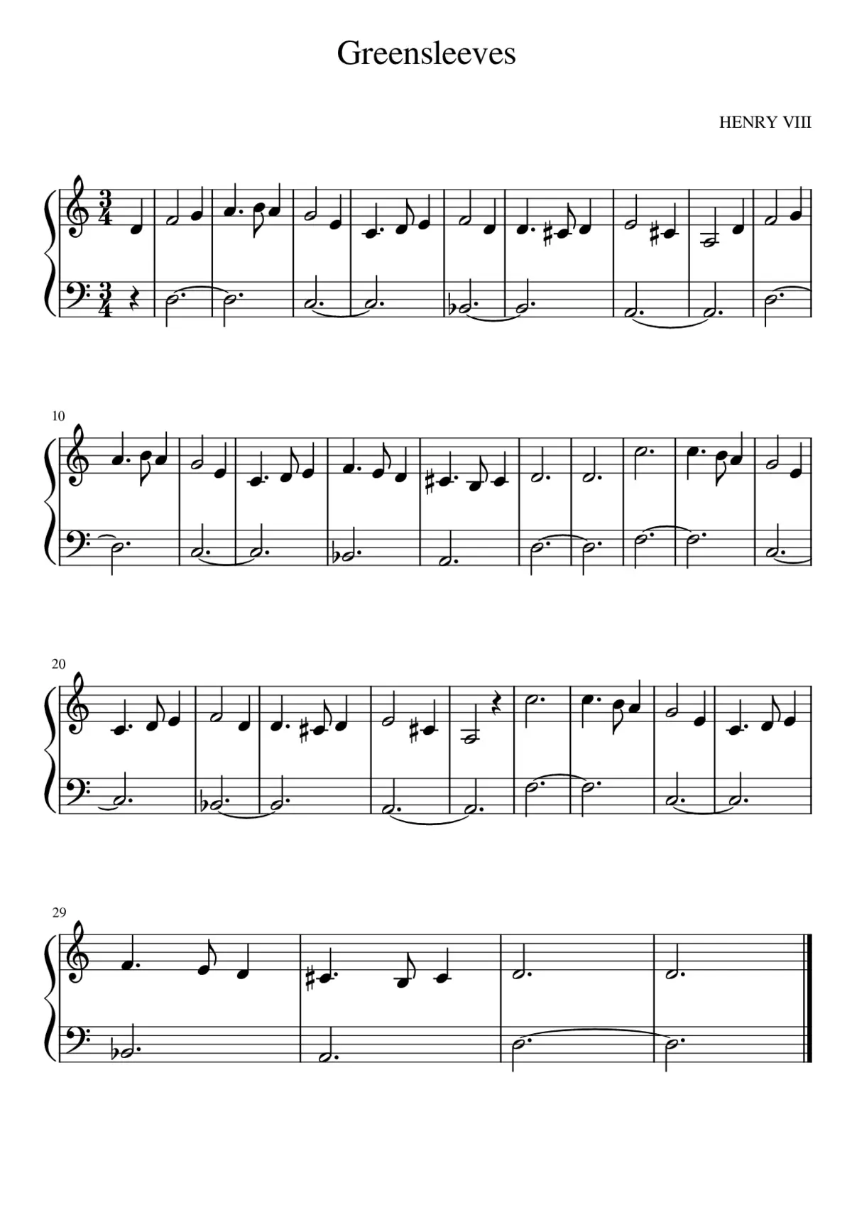 Greensleeves - Page 1