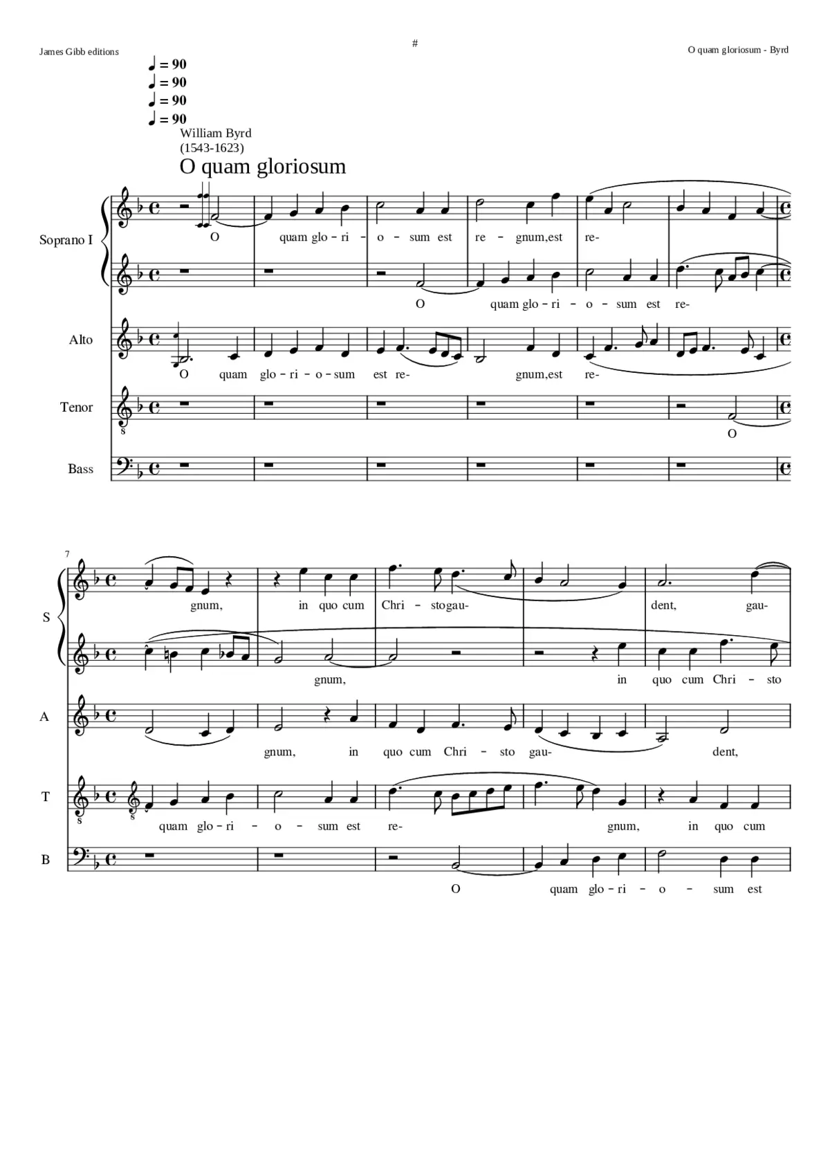 O quam gloriosam est regnum - Page 1