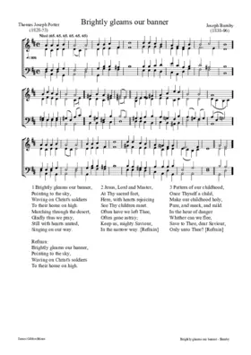 Brightly gleams our banner